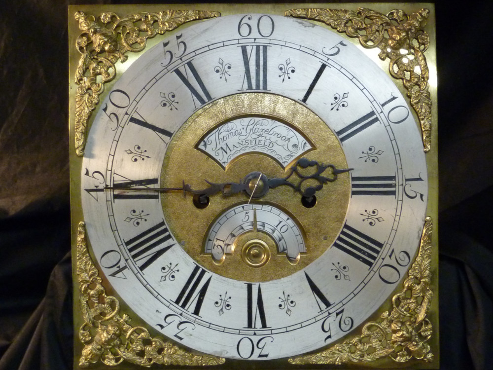 THOMAS GLAZEBROOK CLOCK, CIRCA 1760